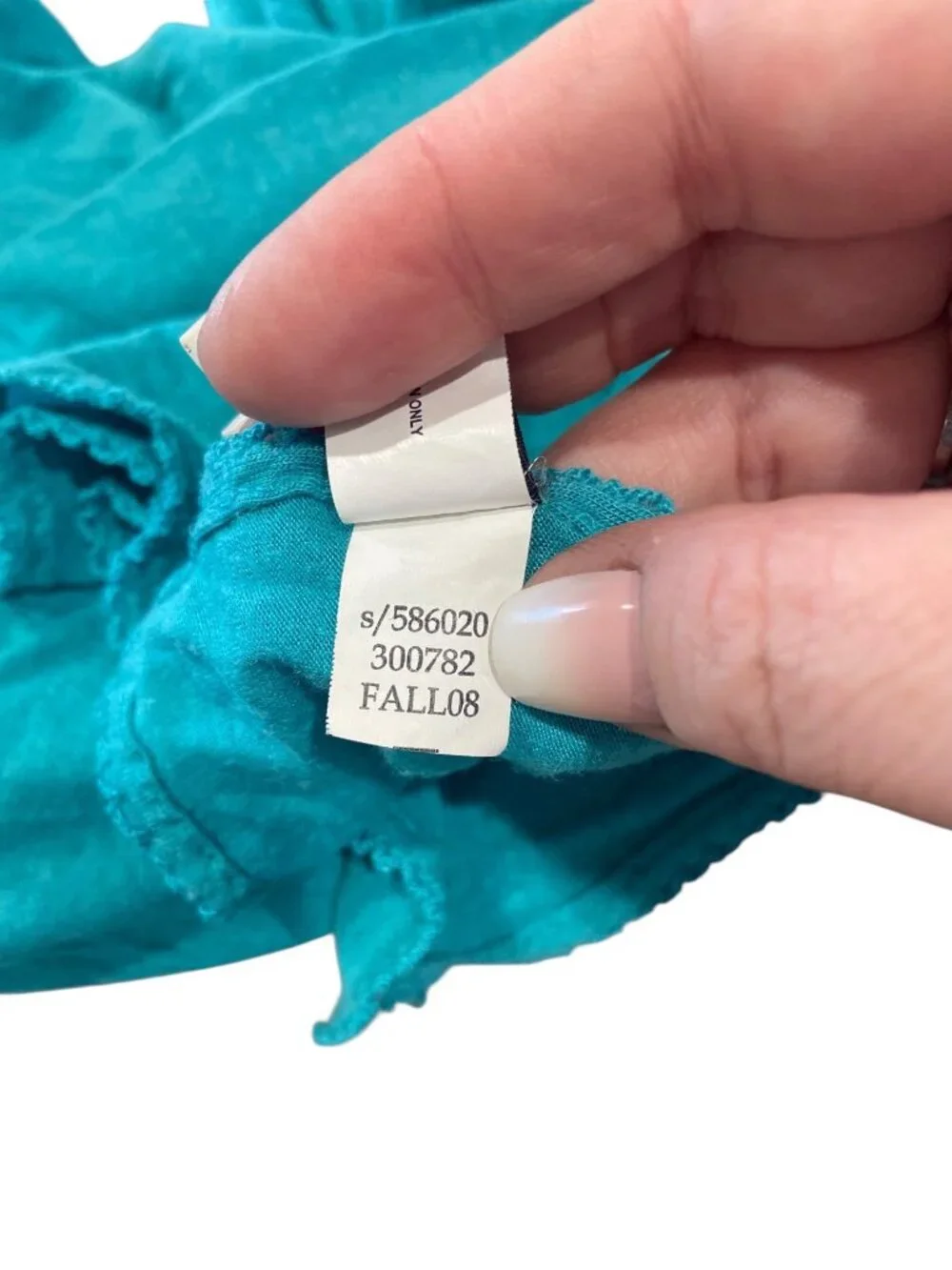 Gap Y2K Jersey Knit Scarf Turquoise Blue One Size Minimalist Spring Coastal Boho